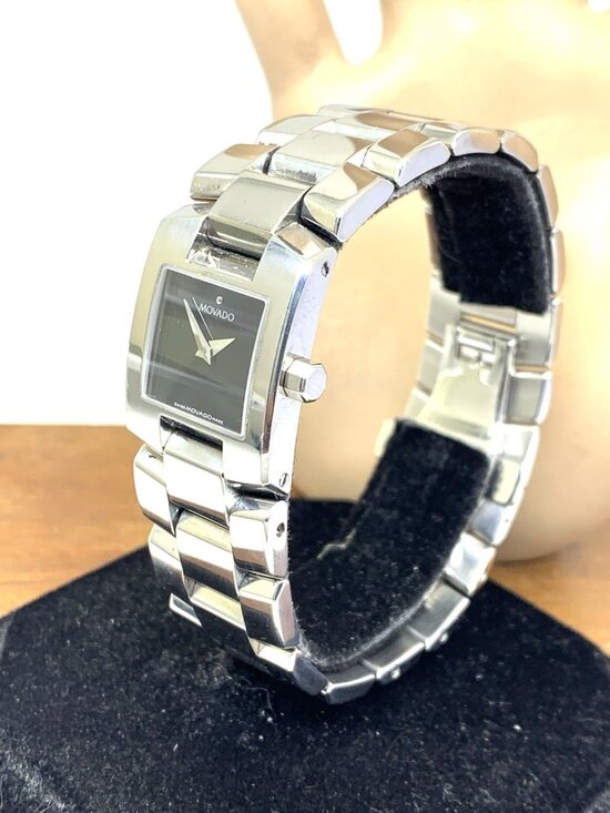 Movado Women\'s Watch 84-A1-1431 Eliro Black Dial Rectangle Swiss Quartz Steel main image 8
